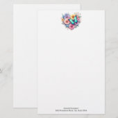 Gänseblümchen mit einem schönen Schmetterling Briefpapier (Vorne/Hinten)