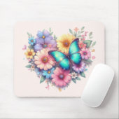 Gänseblümchen mit einem schönen Schmetterling Mousepad (Mit Mouse)