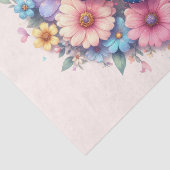 Gänseblümchen mit einem schönen Schmetterling Seidenpapier (Ausschnitt)