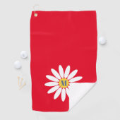 Gänseblümchen mit Initiale Golfhandtuch (Insitu)