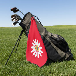 Gänseblümchen mit Initiale Golfhandtuch