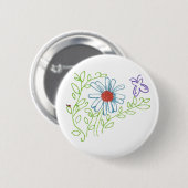 Gänseblümchen mit Marienkäfer Button (Vorne & Hinten)