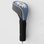Gänseblümchen mit Monogramm Blau Golf Headcover (angewinkelt)