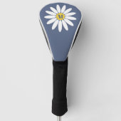Gänseblümchen mit Monogramm Blau Golf Headcover (Vorderseite)