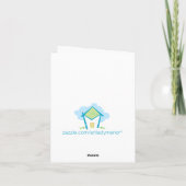 Gänseblümchen mit Regen lässt jedes Anlass Dankeskarte (Rückseite)