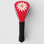 Gänseblümchen mit roter Initiale Golf Headcover (Vorderseite)
