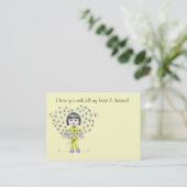 Gänseblümchen-Mittagessen-Kasten-Liebeanmerkung - Telefonnummerkarte (Stehend Vorderseite)