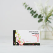 Gänseblümchen-Mod - Rot u. Grün Visitenkarte (Stehend Vorderseite)