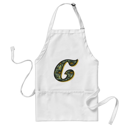 Gänseblümchen-Monogramm Anfangsbuchstabe C Schürze (Vorne)