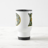 Gänseblümchen-Monogramm Anfangsbuchstabe D Persona Reisebecher (Mittel)