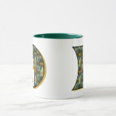 Gänseblümchen-Monogramm Anfangsbuchstabe D Persona Tasse (Zentrum)