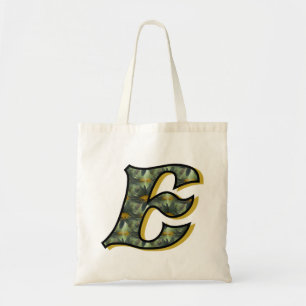 Gänseblümchen-Monogramm Anfangsbuchstabe E Tragetasche