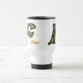 Gänseblümchen-Monogramm Anfangsbuchstabe F Persona Reisebecher (Mittel)