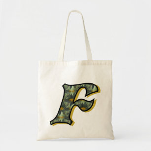 Gänseblümchen-Monogramm Anfangsbuchstabe F Tragetasche