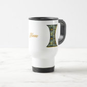 Gänseblümchen-Monogramm Anfangsbuchstabe I Persona Reisebecher (VorderseiteRechts)