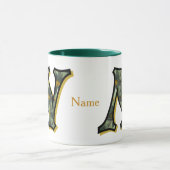 Gänseblümchen-Monogramm Anfangsbuchstabe N Persona Tasse (Zentrum)