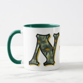 Gänseblümchen-Monogramm Anfangsbuchstabe N Persona Tasse (Links)