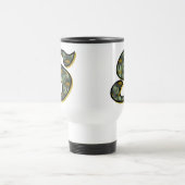 Gänseblümchen-Monogramm Anfangsbuchstabe S Reisebecher (Mittel)