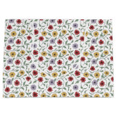 Gänseblümchen-Muster-Doodle-Stil mit Feder und Tin Große Geschenktüte (Vorderseite)