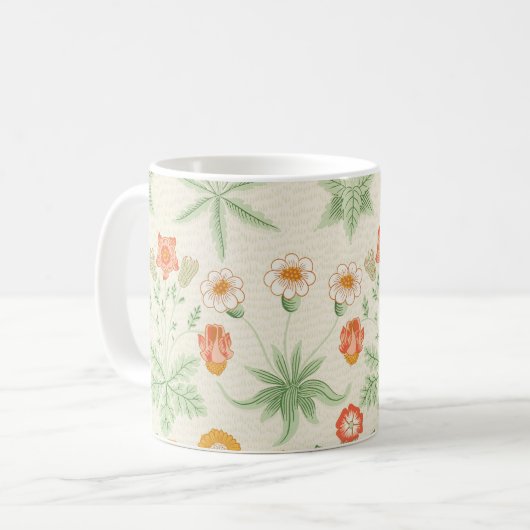 Gänseblümchen-Muster durch William Morris Kaffeetasse (Vorderseite Links)