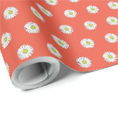 Gänseblümchen-Muster Geschenkpapier (Rolleneckpunkt)