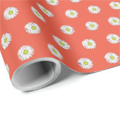 Gänseblümchen-Muster Geschenkpapier (Rolleneckpunkt)