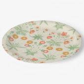 Gänseblümchen-Muster (von William Morris) Pappteller (Schrägansicht)
