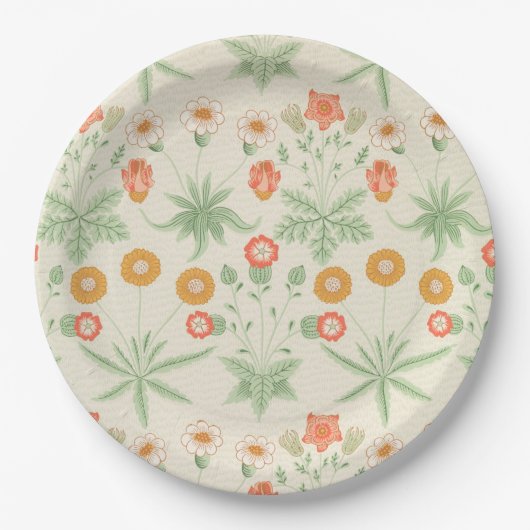 Gänseblümchen-Muster (von William Morris) Pappteller (Vorderseite)