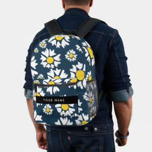 Gänseblümchen-Muster, Weiße Gänseblümchen, Ihr Nam Bedruckter Rucksack