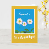 Gänseblümchen-Mutter-Karte: Personifizieren Sie: Karte (Gelbe Blume)