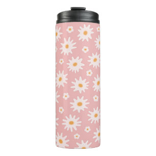 Gänseblümchen nahtloses Muster. Floraler Hintergru Thermosbecher
