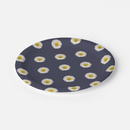 Gänseblümchen-Pappteller Pappteller (Schrägansicht)