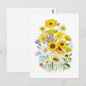 Gänseblümchen Postkarte (Vorne/Hinten)