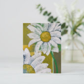 Gänseblümchen-Postkarte Postkarte (Stehend Vorderseite)