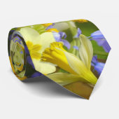 Gänseblümchen, Primel, Narzissen Blumen Krawatte (Gerollt)