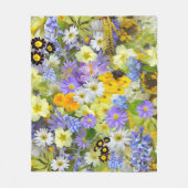 Gänseblümchen, Primel, Osterglocken Blumen Fleecedecke (Vorderseite)