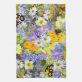 Gänseblümchen, Primel, Osterglocken Blumen Geschirrtuch (Vertikal)
