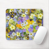 Gänseblümchen, Primel, Osterglocken Blumen Mousepad (Mit Mouse)