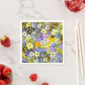 Gänseblümchen, Primel, Osterglocken Blumen Serviette (Beispiel)