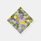 Gänseblümchen, Primel, Osterglocken Blumen Serviette (Ecke)