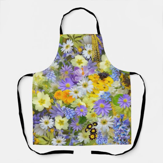 Gänseblümchen, Primel, Osterglocken Schürze (Vorderseite)