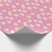 Gänseblümchen rosa geschenkpapier (Ecke)