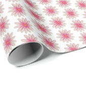 Gänseblümchen Rosa Geschenkpapier (Rolleneckpunkt)