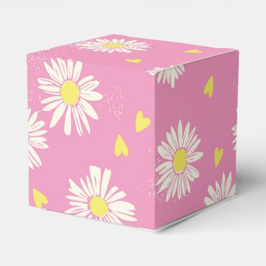 Gänseblümchen rosa geschenkschachtel (Rückseite)