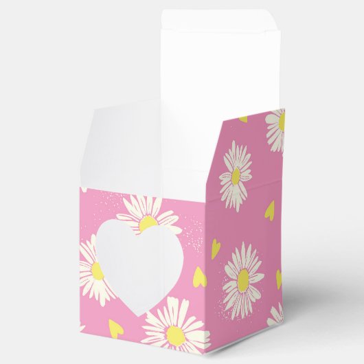 Gänseblümchen rosa geschenkschachtel (Geöffnet)