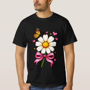 Gänseblümchen-Schmetterling-T-Shirt T-Shirt