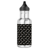 Gänseblümchen schwarz edelstahlflasche (Rechts)