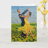 Gänseblümchen-Tänzergrußkarte Karte (Gelbe Blume)