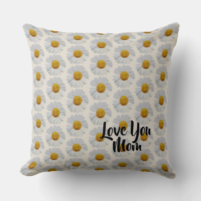 Gänseblümchen, throw-Kissen "der Liebe-Sie Mama-" Kissen (Vorderseite)