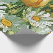 Gänseblümchen, Tulpen und Schmetterlinge Geschenkpapier (Ecke)